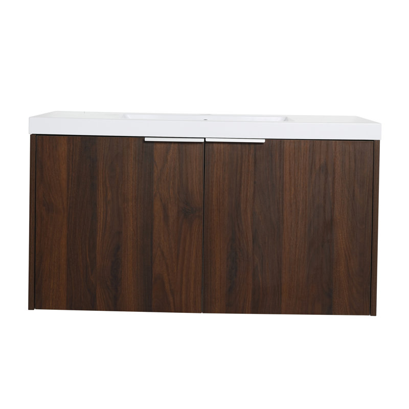 Meuble-lavabo à fixation flottante 36 po avec porte à fermeture en douceur et 2 portes Modern Design