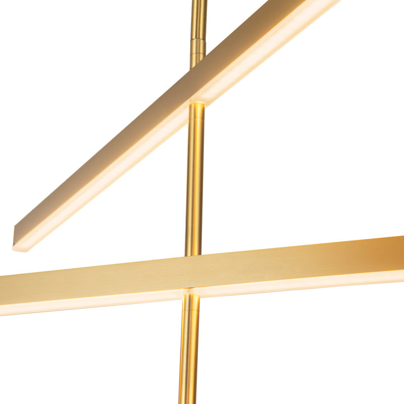 Vega 3 - Light LED Pendant, Gold, 16.5" H x 45" W x 45" D