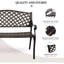 Banc de jardin 40,5 po, cadre en fonte d'aluminium antirouille pour terrasse de jardin