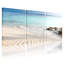 Plage, plage, vagues, sable, roches, océan, ciel, horizon, calme, ensemble de 3 impressions sur toile-210179643