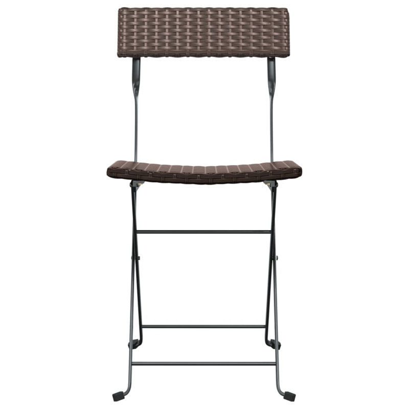 Annecliffe Folding Patio Dining Side Chair, Brown