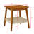 Side Table with Woven Shelf, Boho Side Table with Storage