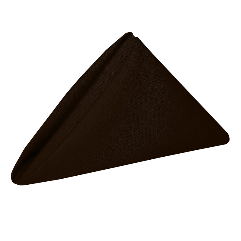 Polyester Square Napkin, Deep Brown, 20" x 20"