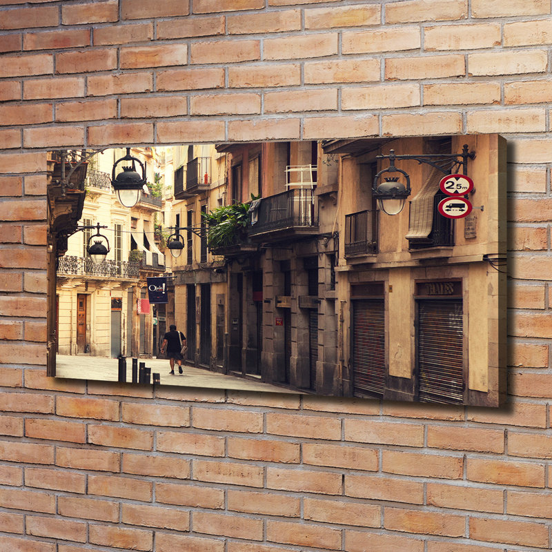 Streets Of Barcelona - Wrapped Canvas Print