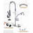 Commercial Triple Handle Wall Mount 25. Pull Down Sprayer Kitchen Faucet