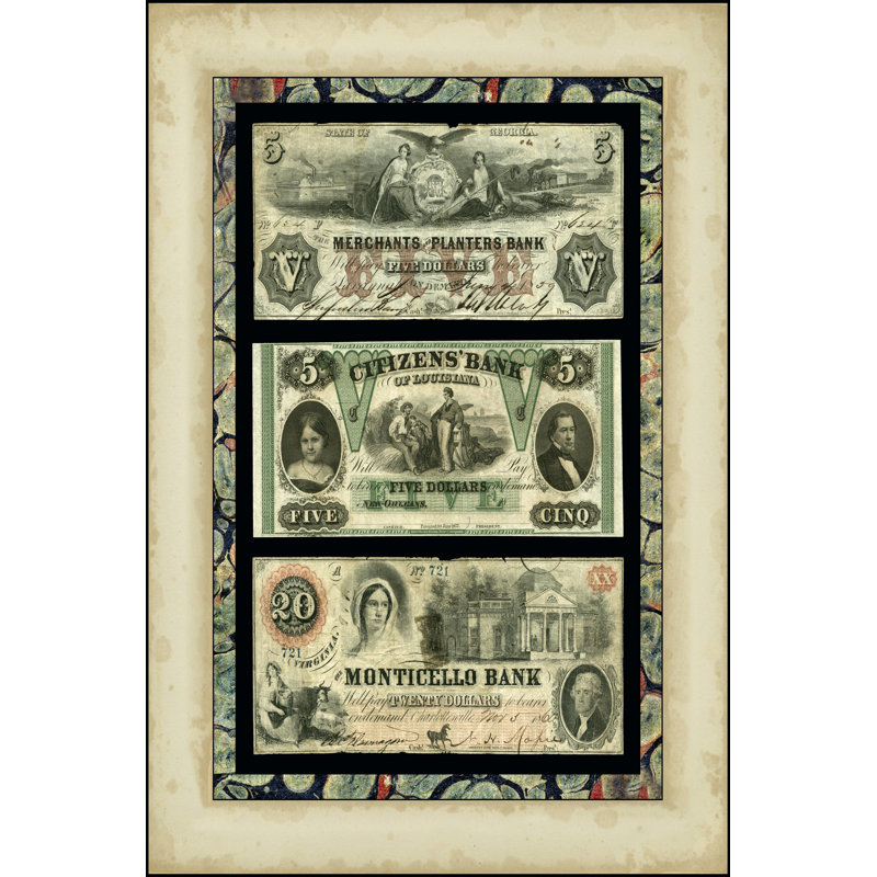 Money Money Money IV - No Frame Painting on Canvas, 46cm H x 30cm W