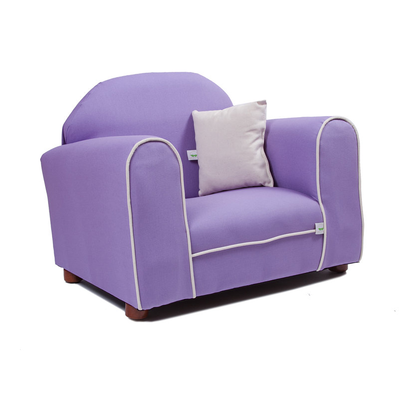 Eckstein Kids 8'' Club Chair and Ottoman, Lavender
