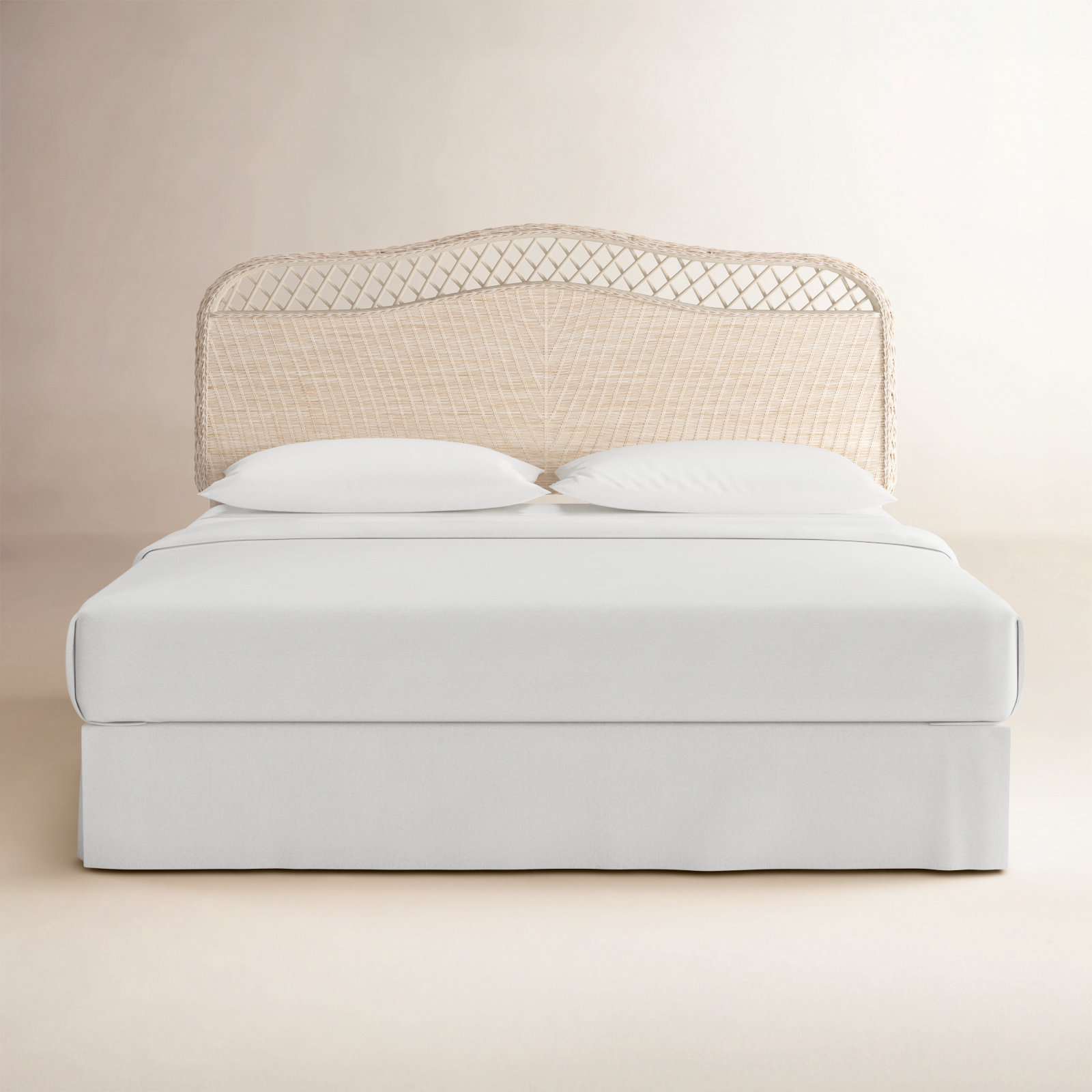 Almus Headboard, King, White Washed