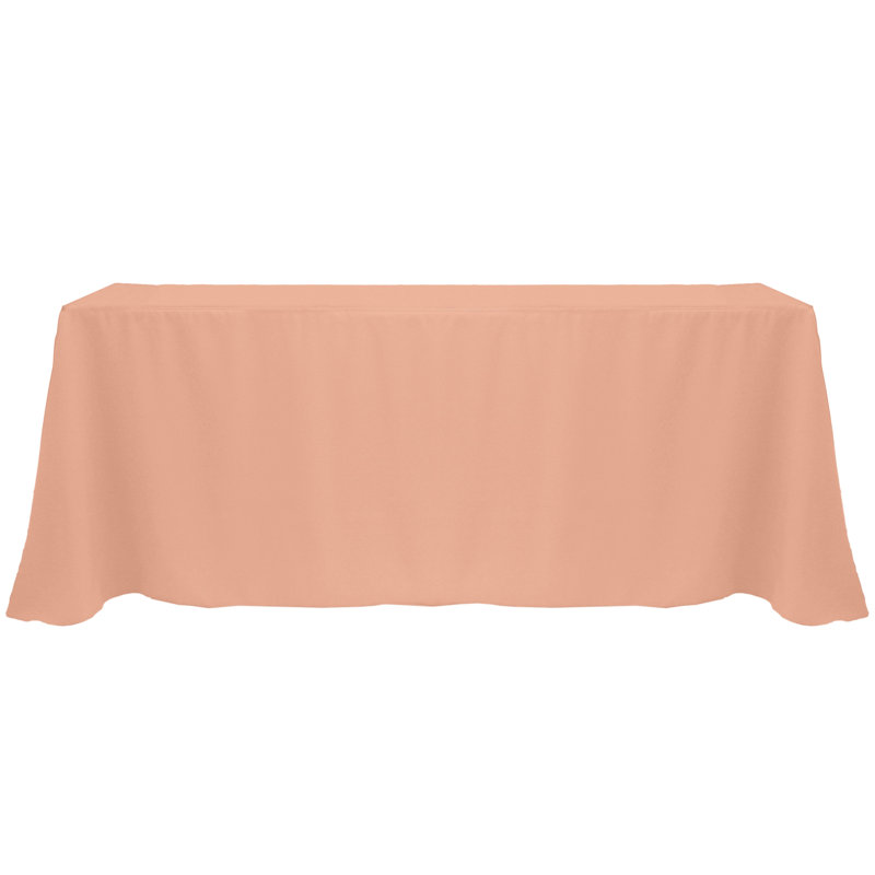 Solid Color Tablecloth, 156" x 90", 1, Coral Pink