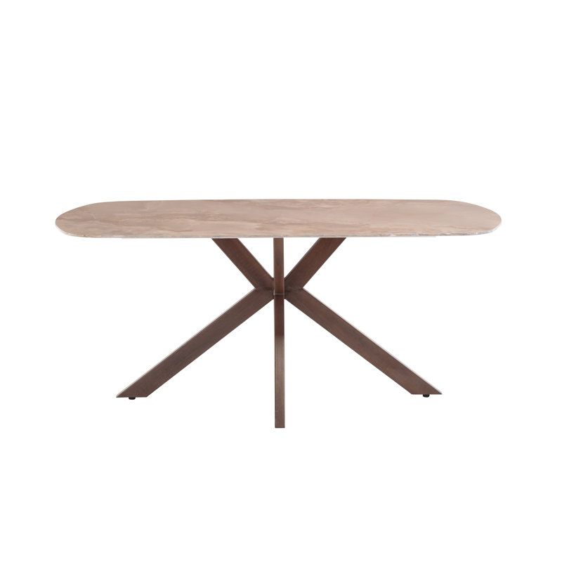 Bendeguz Metal Base Dining Table