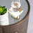 Florencia Glass Top End Table