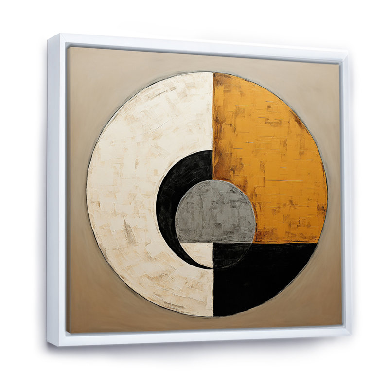 New Balance Midcentury, abstrait minimalisme sur toile, 16" H x 16" W, Cadre flottant blanc