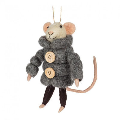 Ornement souris avec parka