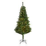 National Tree Company, First Traditions Collection, 4.5Ft Pre-Lit Artificial Linden Spruce Wrapped Tree, 150 Warm White LED Lights- UL
