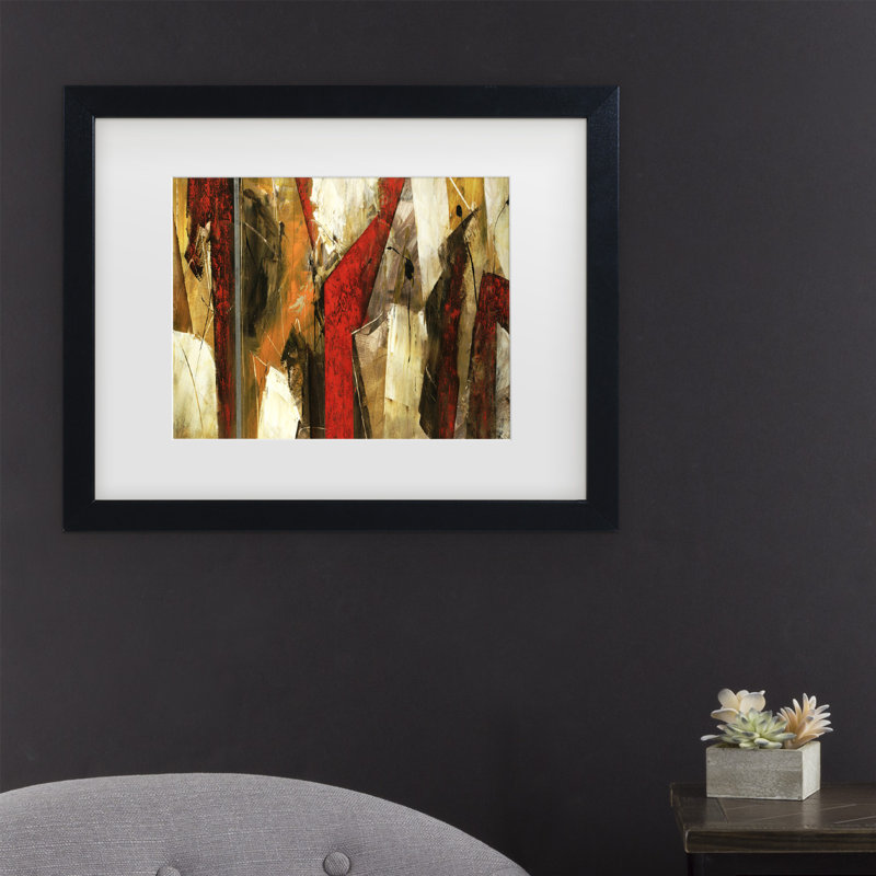 "Abstract IX" par Masters Fine Art - reproduction d'art sur toile, H 11 po x l 14 po x P 0,5 po, Cadre noir