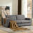 87" Modern Square Arm Upholstered Sofa with Hidden Storage Space-1644036232