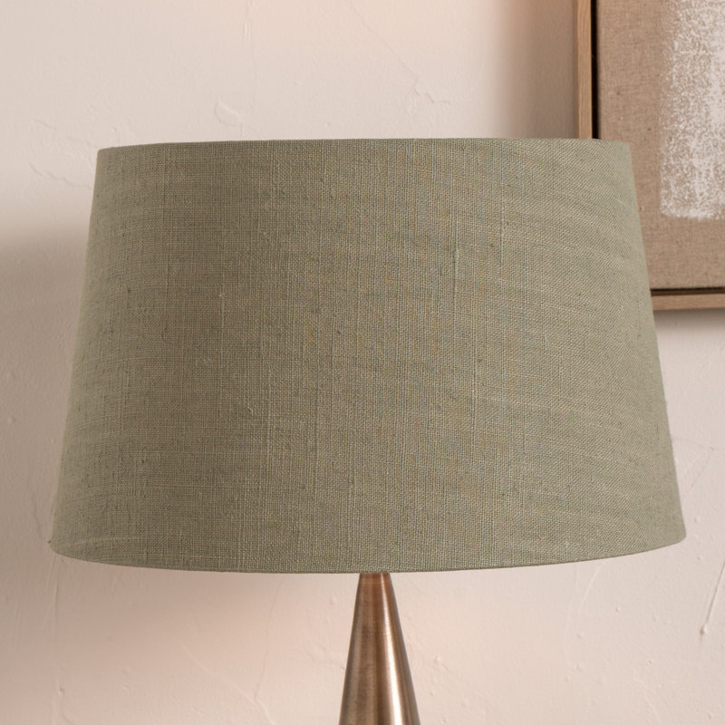40cm Cotton Empire Lamp Shade, Pine Green, 22cm H x 35cm W x 35cm D