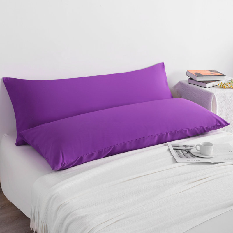 2PC Hypoallergenic Microfiber body pillowcase, Purple