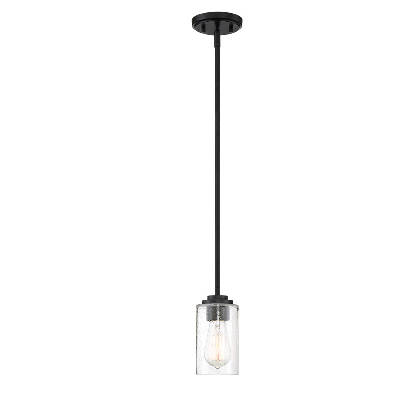 Klarice 1-Light Seeded Glass Single Pendant 