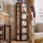Walnut Modern Solid Wood Rotating Bookshelf