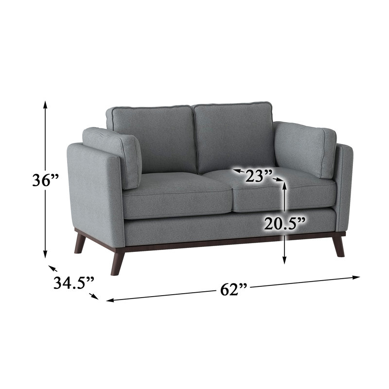 Currence 2 - Piece Living Room Set, Linen Blend Gray