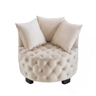 Contemporary Upholstered Tufted Leisure Chair Accent Chair