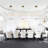 Modern Farmhouse Bubble Chandelier with Crystal Ring, 45-Watt Integrated LED Dimmable Pendant Light, Adjustable Height, ETL Listed-952987935