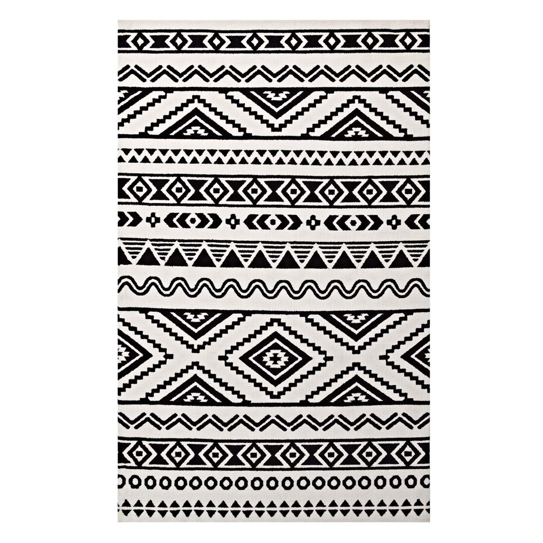 Modway Haku Geometric Moroccan Tribal Area Rug Modway Rug 