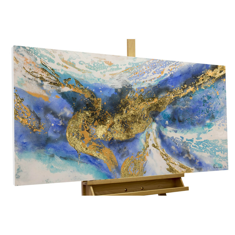 Blue Eternity Hand -Painted Acrylic Painting