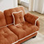 Canapé en chenille avec repose-pieds et coussins-1432984484