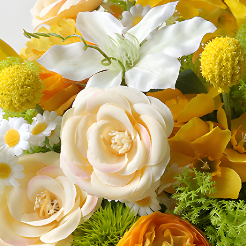 Ornements de fleurs simulées