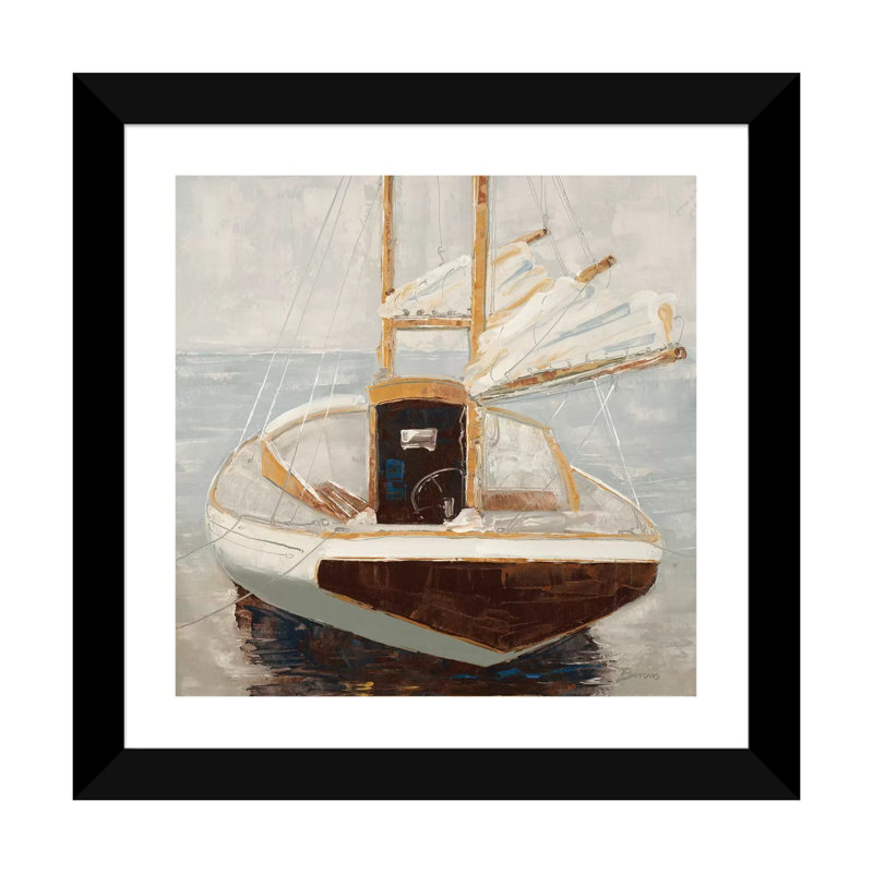 «Home for the Night» par John Burrows, H 16 po x l 16 po x P 1 po, Papier encadré noir