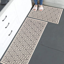 2023 LV02 Rectangle Anti-slip Kitchen Room Floor Mat Flannel