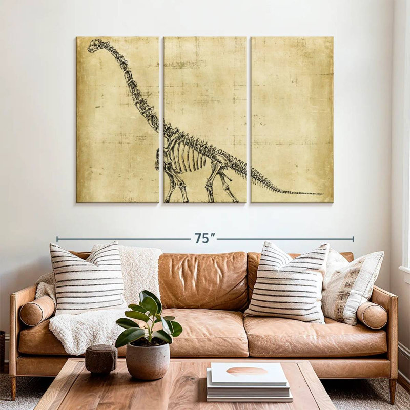 Étude du brachiosaure Brampt, H 42 po x l 65 po