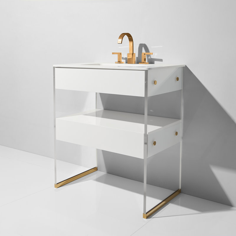 Ensemble de meuble-lavabo simple 30 po Mikiah, Blanc