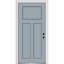 Porte d'entrée pré-suspendue en fibre de verre 3 panneaux Craftsman Shaker-37149428-37149427-37149438