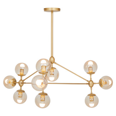 Anselma 10 - Light Gold Pendant
