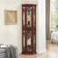Corner Curio Cabinet with Lights, Adjustable Shelves, and Mirrored Back for Elegant Display and Storage-131281163