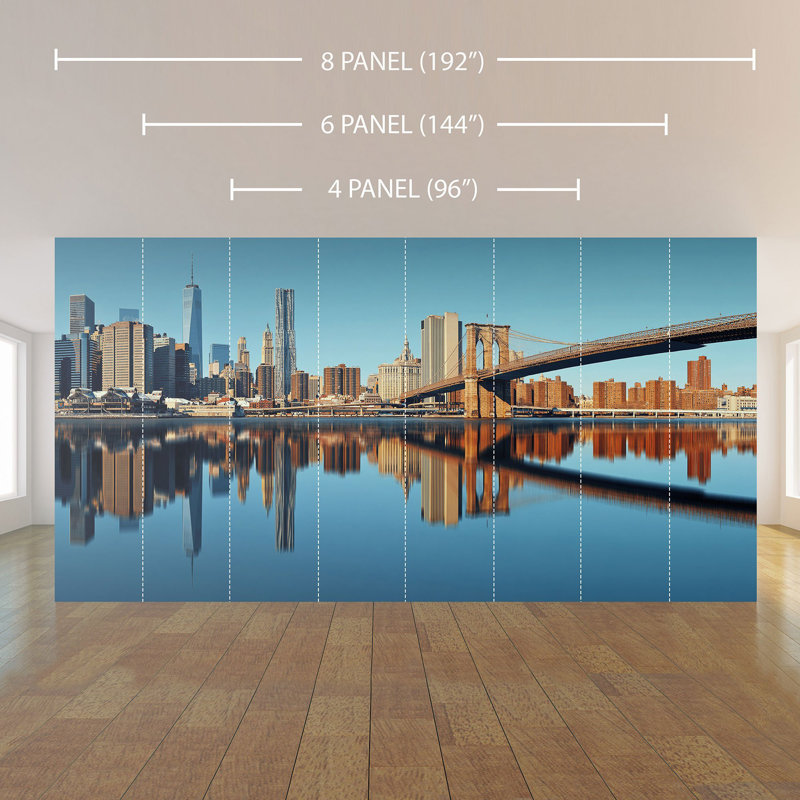 Panneau de papier peint Ketilfrith City Landscape, L 100,08 po x l 192 po