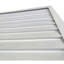 Auvent en métal blanc 5,6 fabriqué en aluminium léger pour l'extérieur, finition thermolaquée contemporaine, charnière continue avec solin, conditions extérieures préfabriquées, acier inoxydable