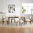 Wooden Dining Chairs Set Of 2, Fabric Upholstered Dining Room Chair Kitchen Chairs