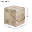 Table d'appoint d'extérieur carrée en grain de bois MGO avec corde tressée simulée
