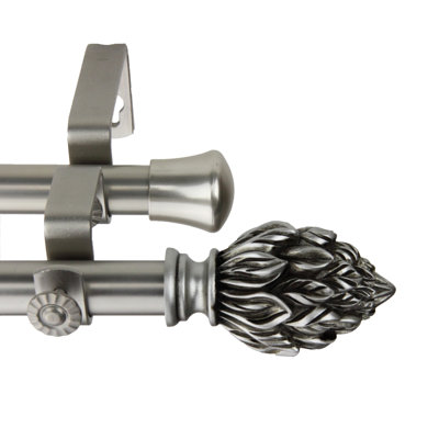 Leatherhead Resin Adjustable Double Curtain Rod