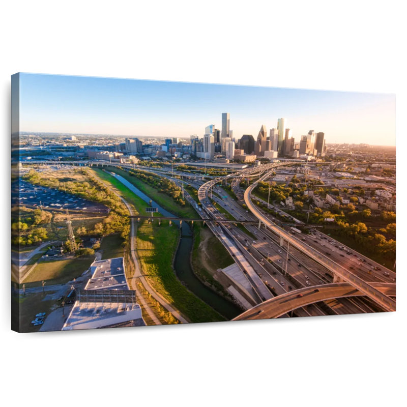 Horizon urbain de Sirci à Houston, H 32 po x l 48 po