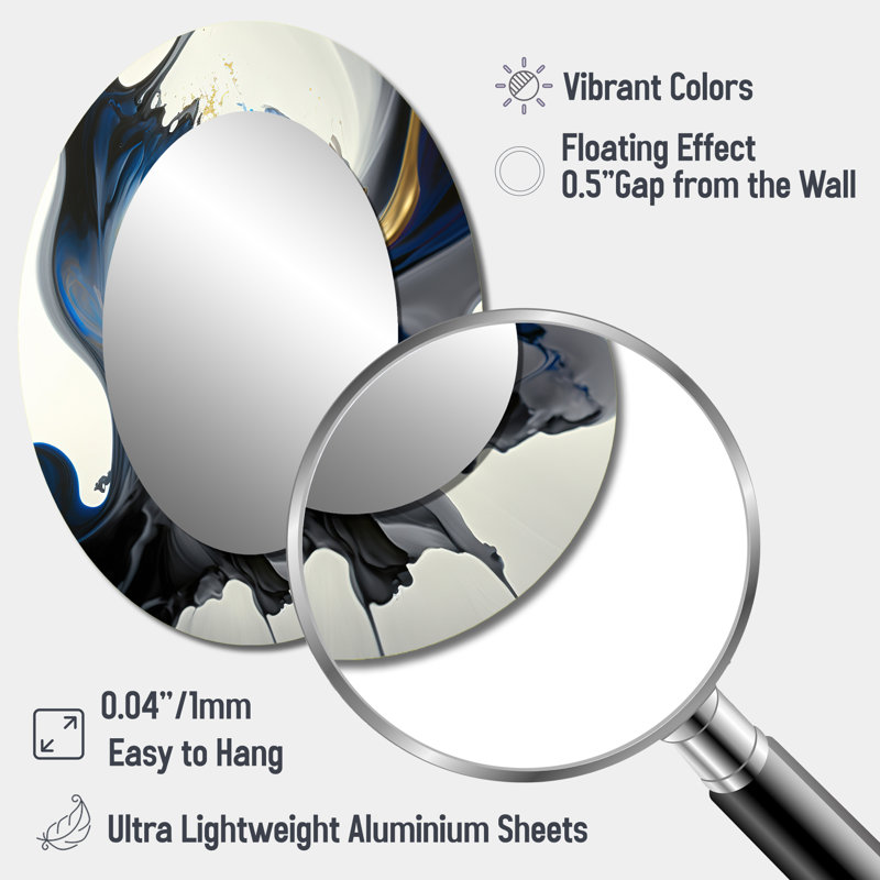 Miroir mural bleu vif, 40 po x 30 po