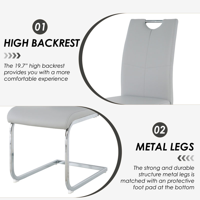 Gracieleigh Glass Top Pedestal Dining Set, Silver, 7, Gray/Silver