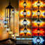 Lampe sur pied marocaine fabriquée à la main avec 9 globes, éclairage sur pied bohémien pour la décoration intérieure, le salon et les idées de cadeaux