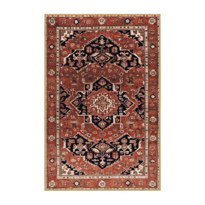 Machine Washable Persian Brown Area Rug