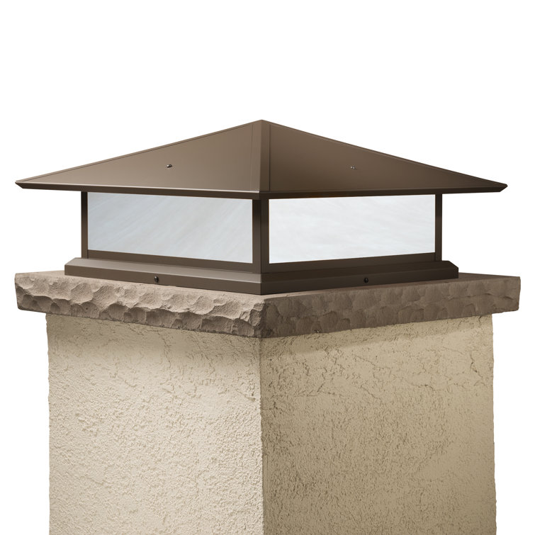 (Different color to stock photo) Abston Stained Glass Pier Mount Light