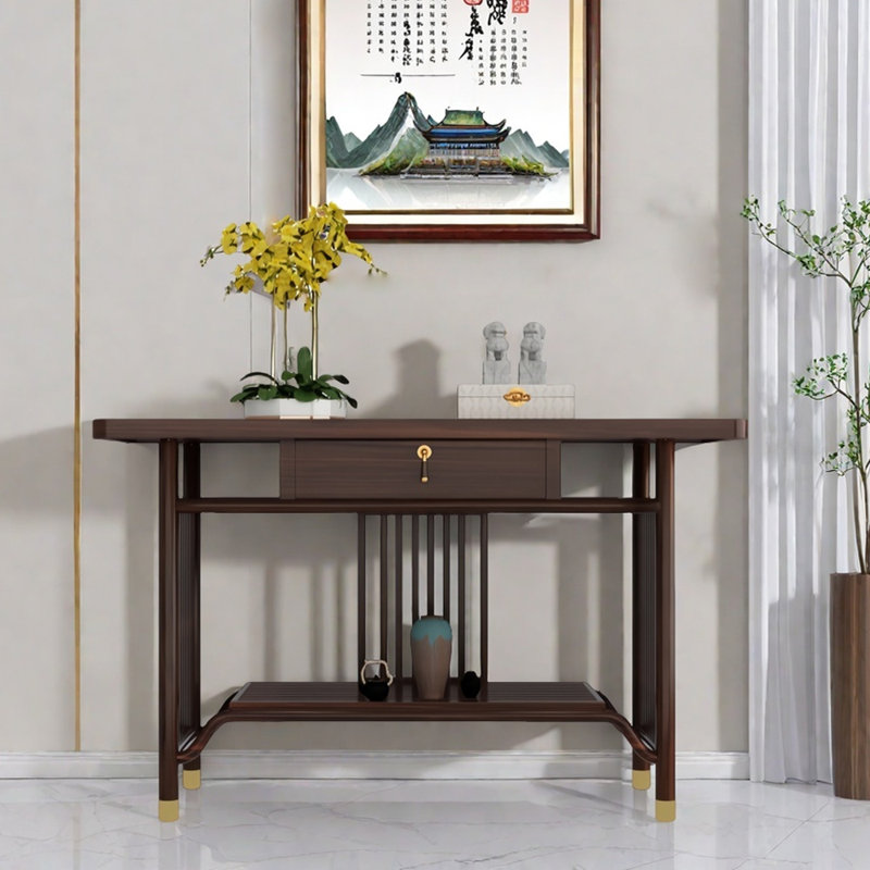 Nouvelle table d'entrée de style chinois, H 33,5 po x l 59,1 po x P 13,8 po